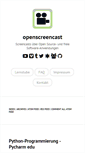 Mobile Screenshot of openscreencast.de